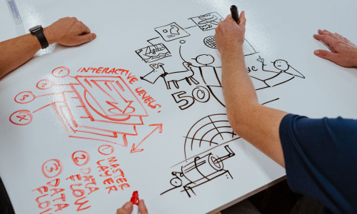 Drawing on table